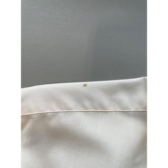 Vintage Stafford Dress Shirt 17.5 34 Fitted Broadcloth Button Front Career Work - Picture 3 of 9